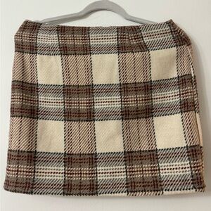 Pink Lily Mini Plaid Skirt -Size Medium